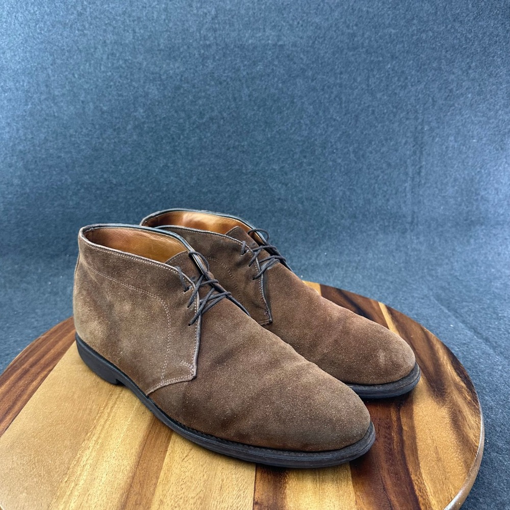 Allen Edmonds Stanford 6751 Brown Suede Leather Plain Toe Chukka Boot Mens 11.5D - Picture 2 of 12